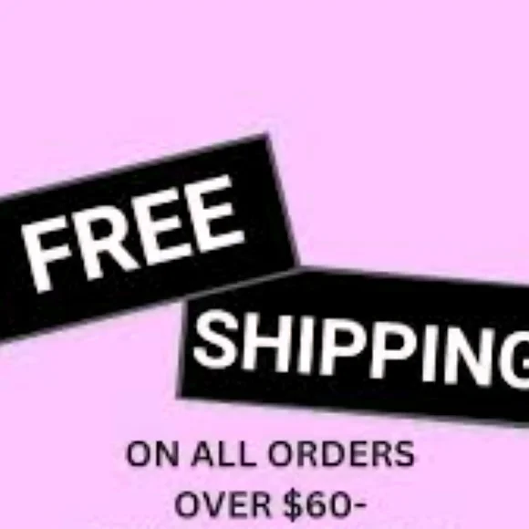 Pink Free Shipping Promo Sign - Picture 1 of 1
